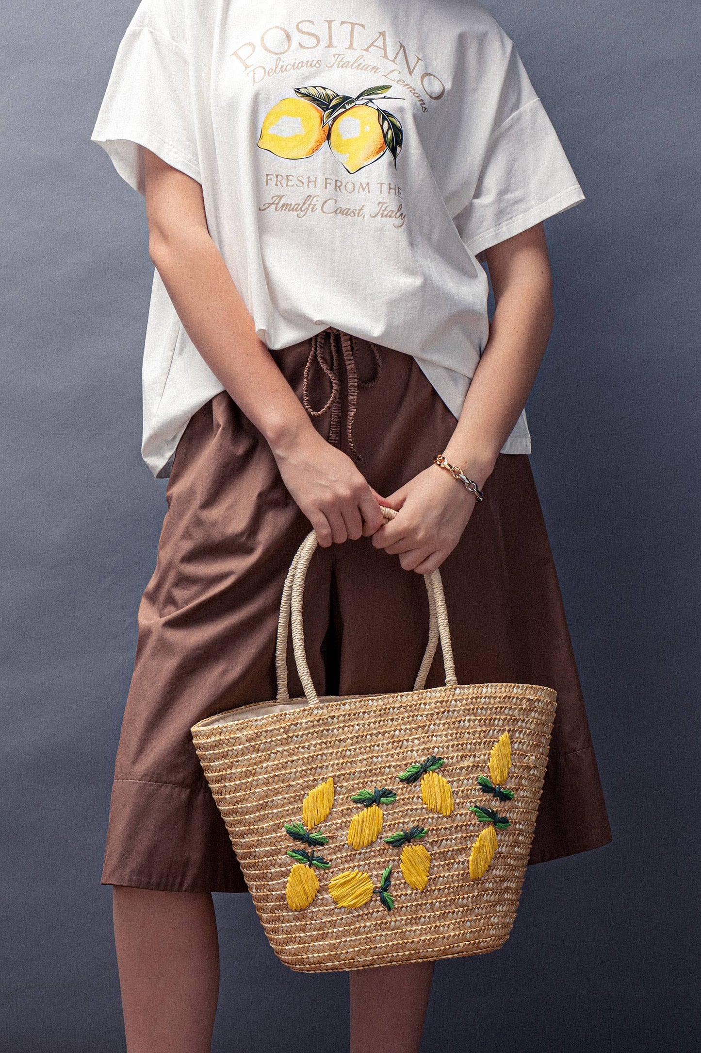 Limoncello Love Straw Tote