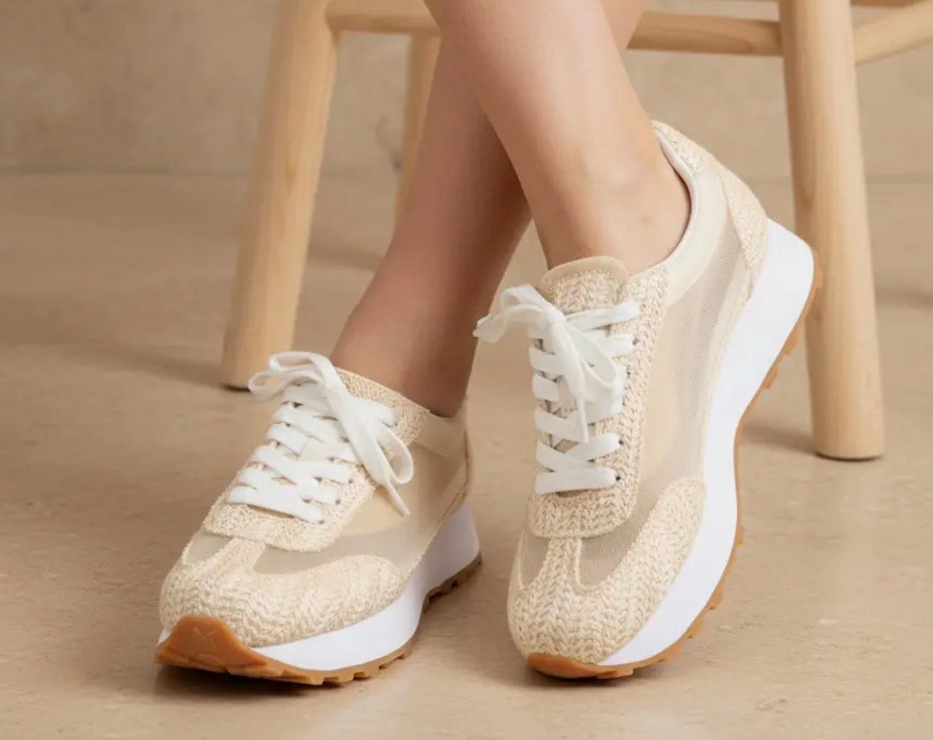 Capri Coast Raffia Sneakers