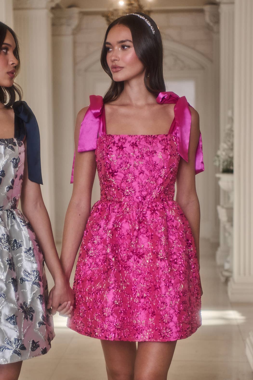 Harrington Jacquard Floral Mini Dress