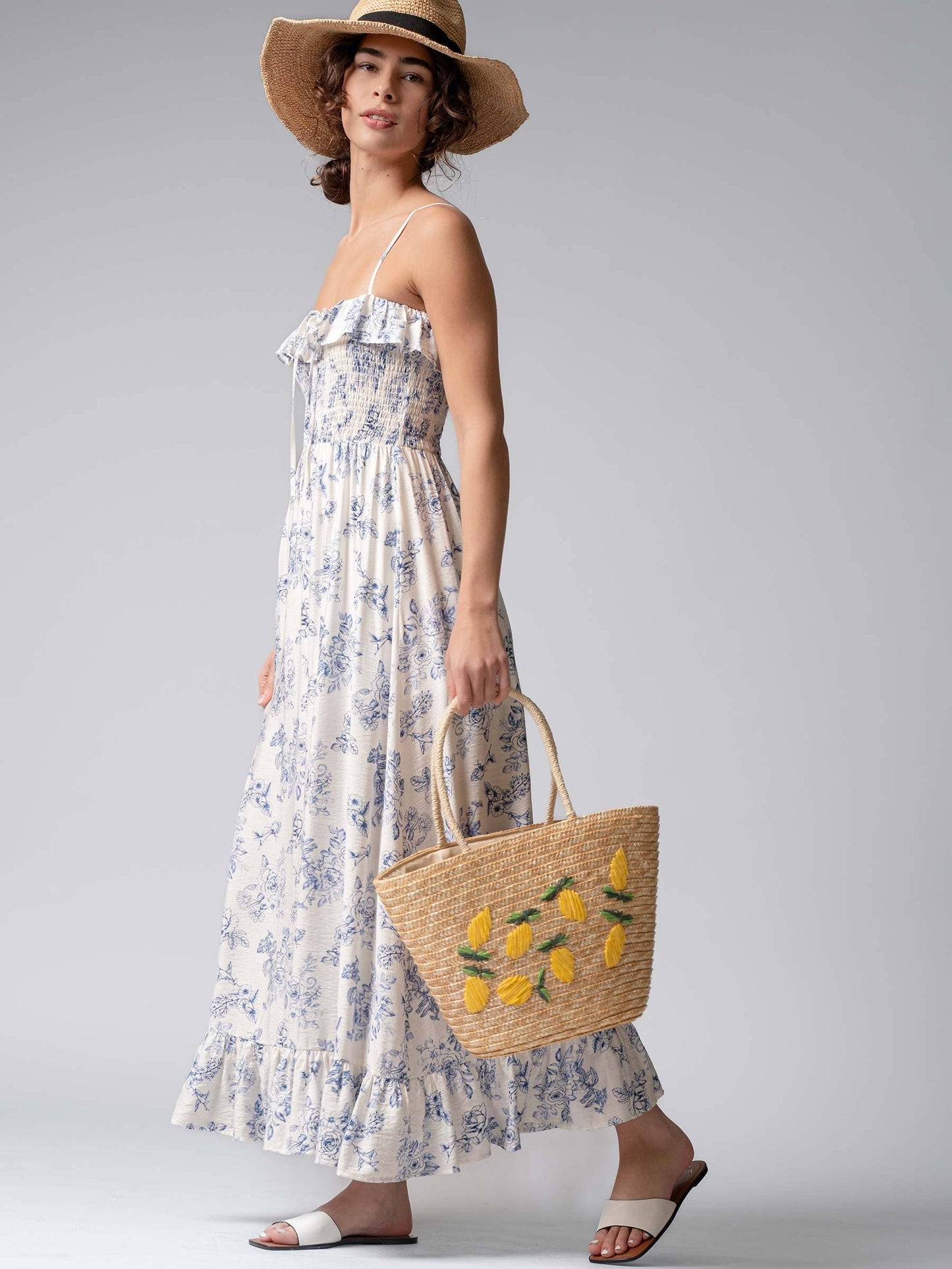 Limoncello Love Straw Tote