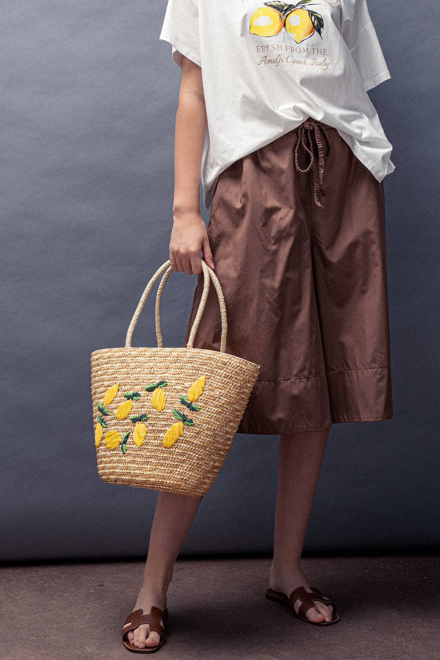 Limoncello Love Straw Tote