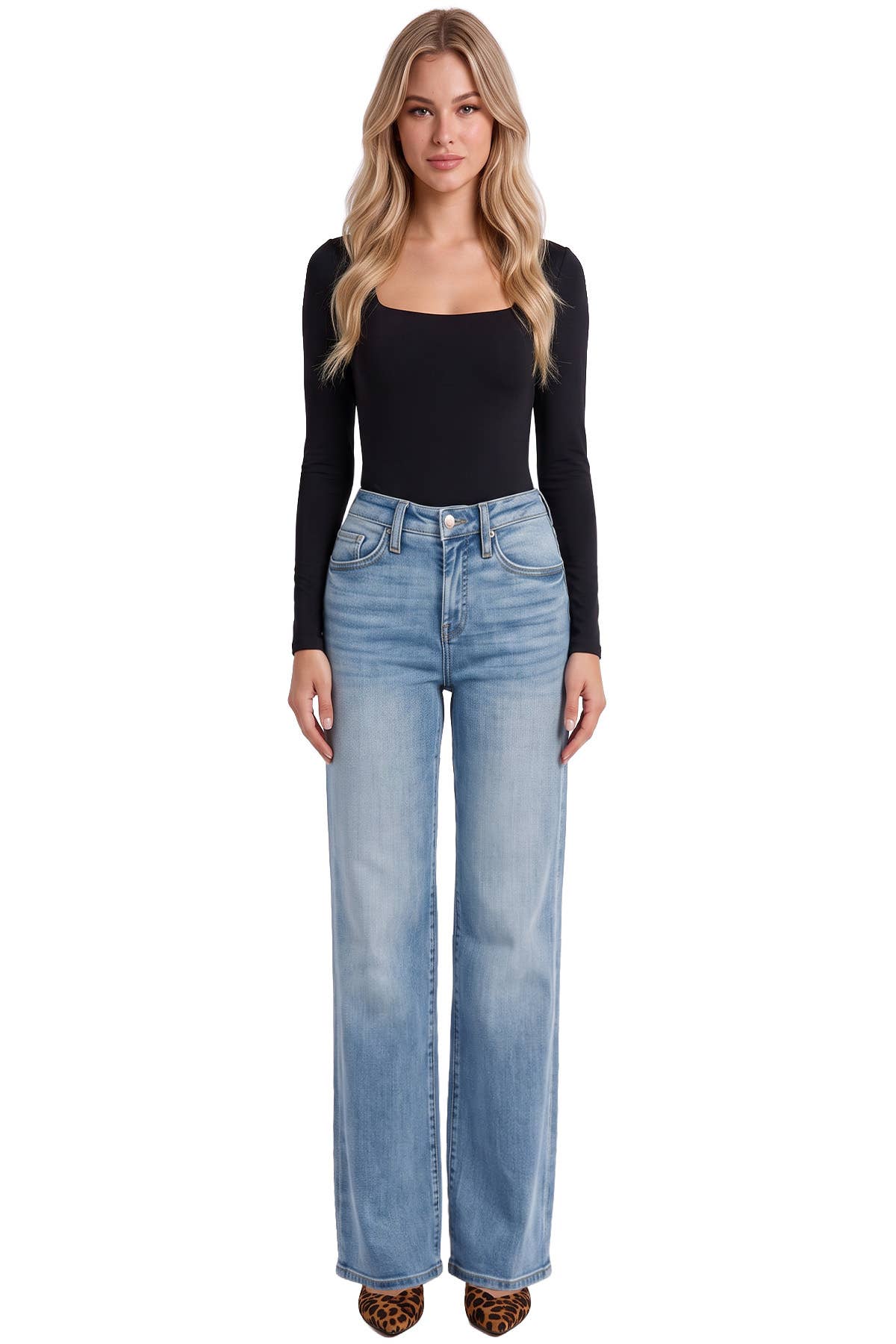 Hailey High Rise Wide Leg Jeans