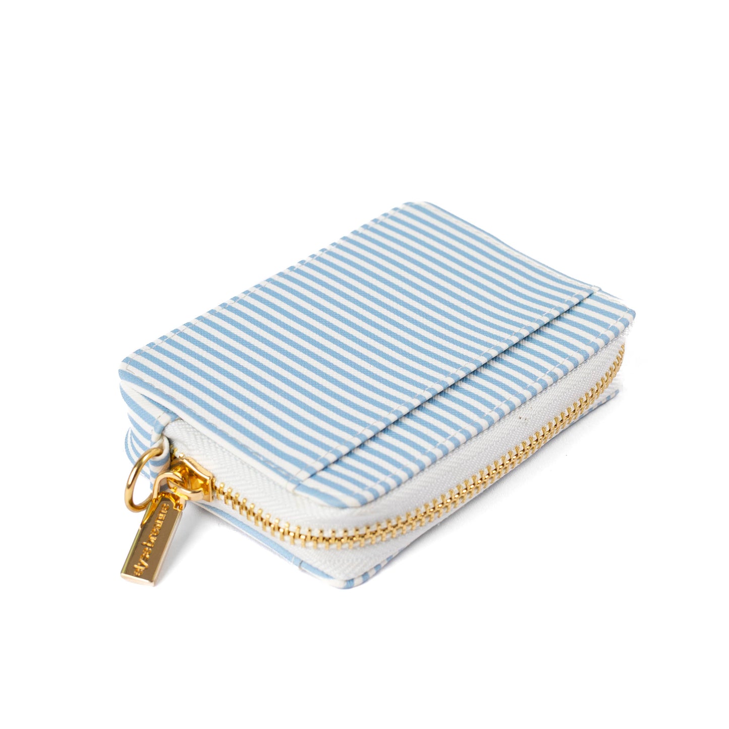 Blue Stripes Zip Wallet