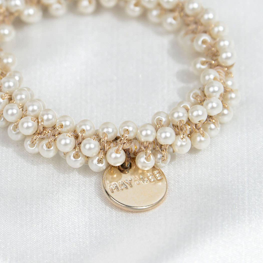 Crystal Beaded Hair Scrunchies Bracelet