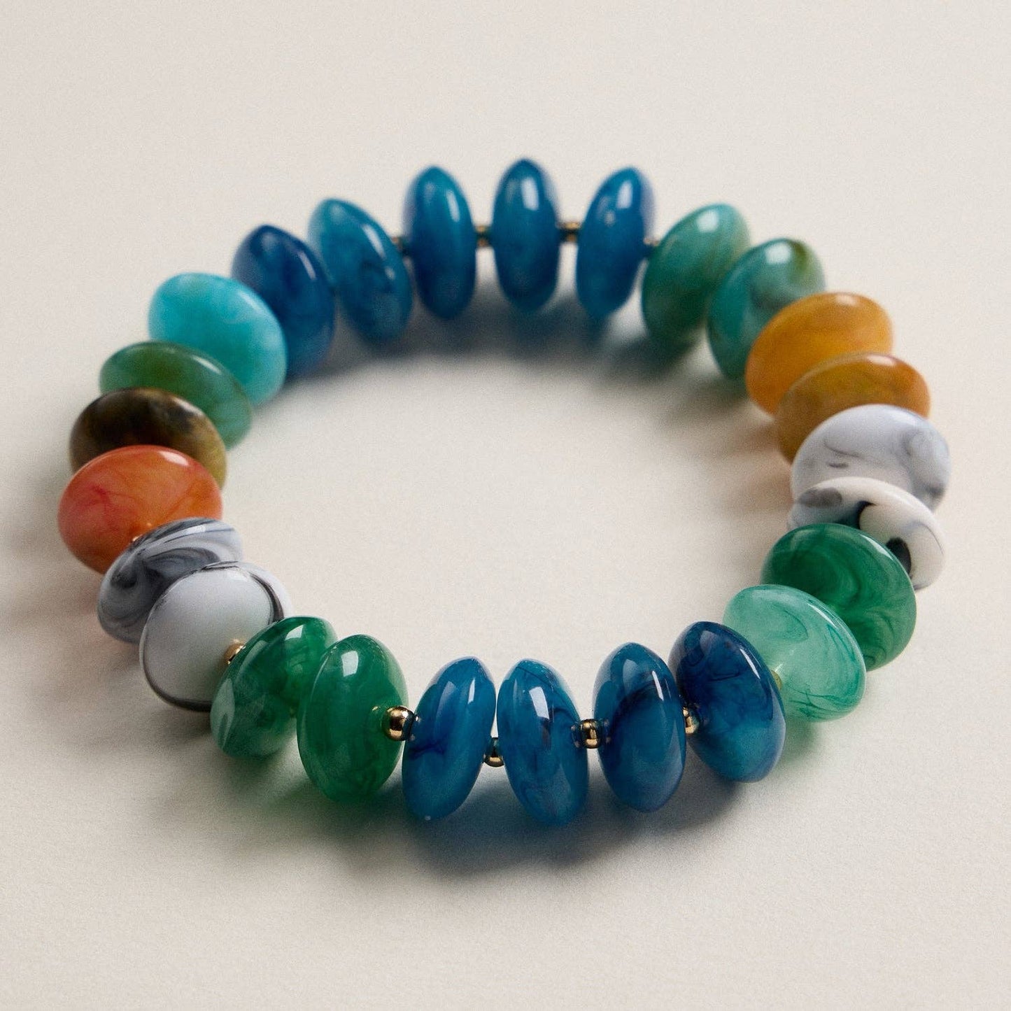 Ombre Resin Bead Stretch Bracelet