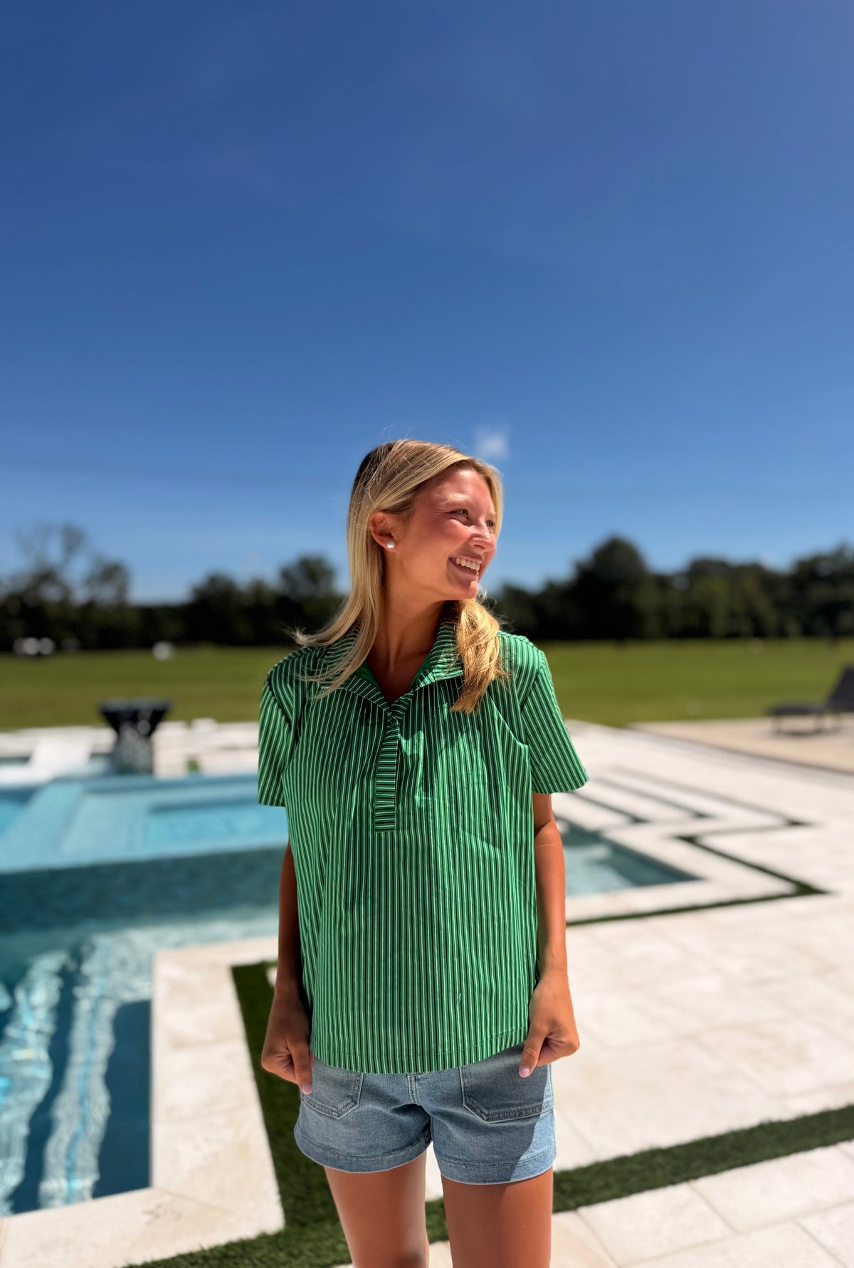 The Poplin Stripe Top