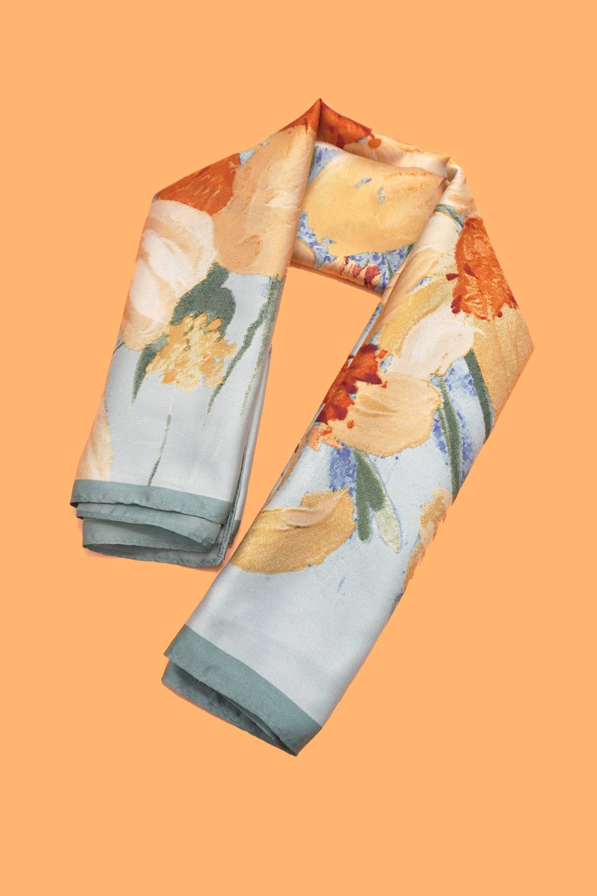 FLORAL PRINT BANDANA SCARF