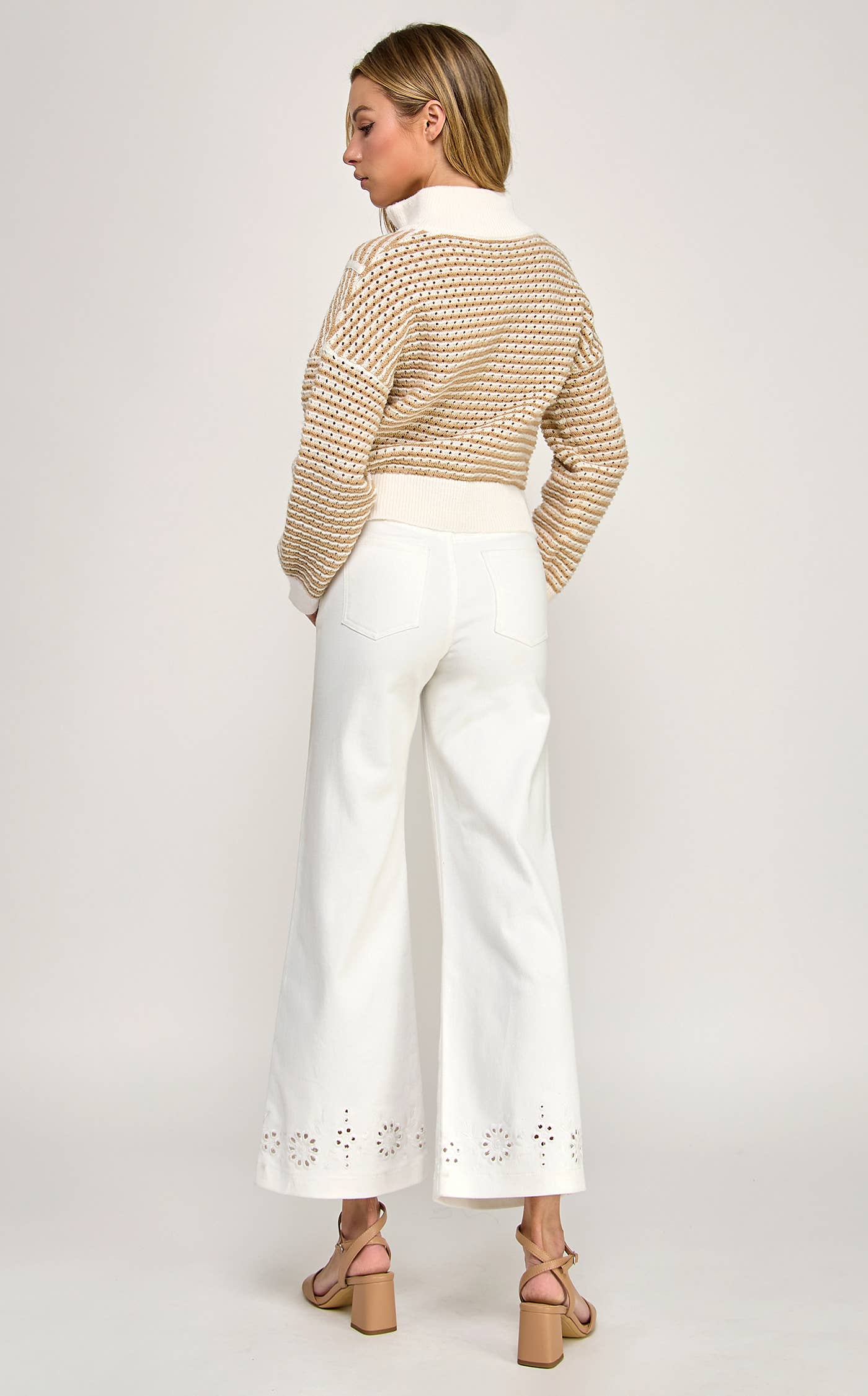 Golden Hour Stripe Half-Zip Sweater