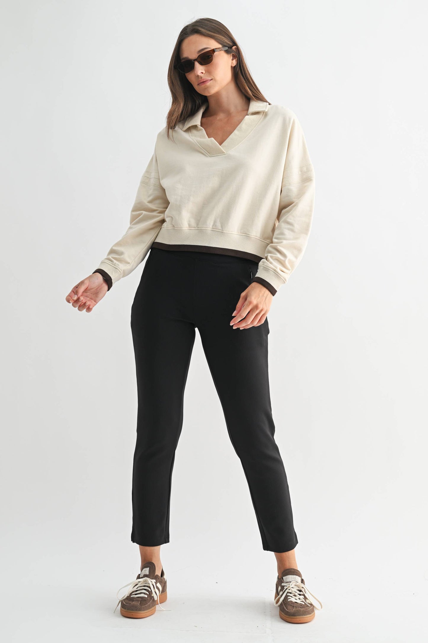 Jacquard Ribbed Tapered Pant
