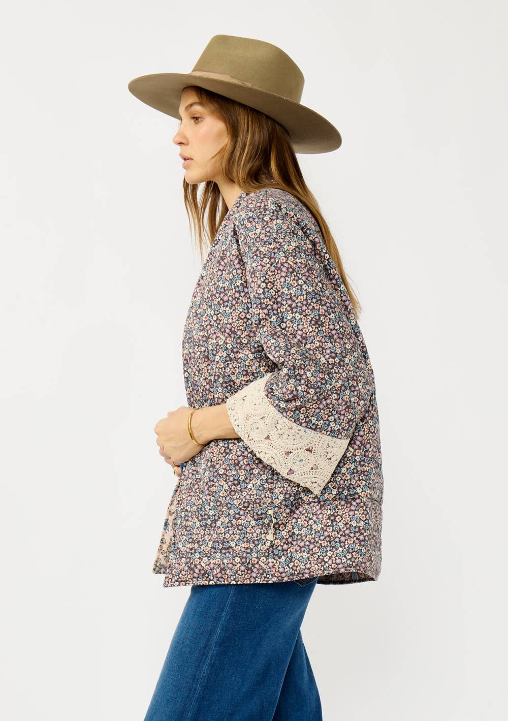 Reversible Floral Quilted Jacket