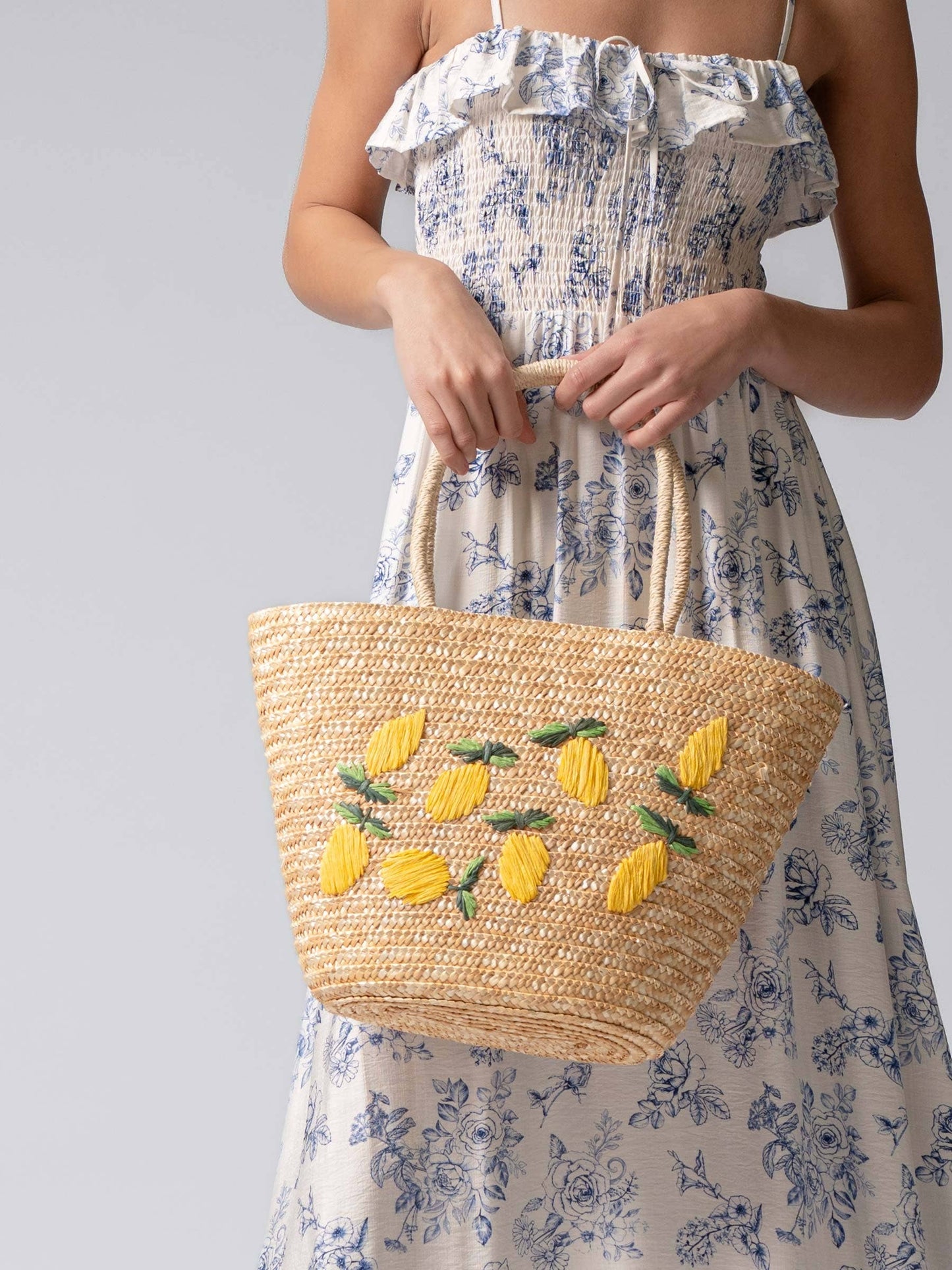 Limoncello Love Straw Tote