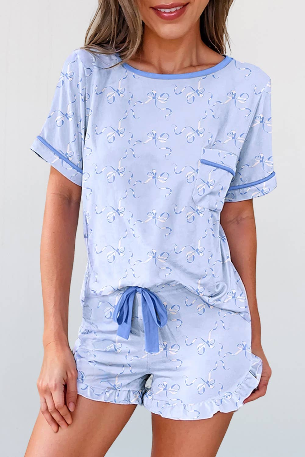 Sweet Dreams and Bedtime Bows pajama set
