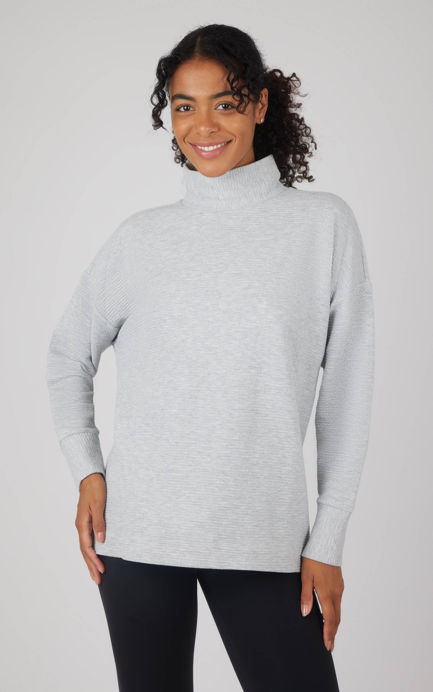 Women's Cozy Quilted Brushed Inside Pullover Tunic
