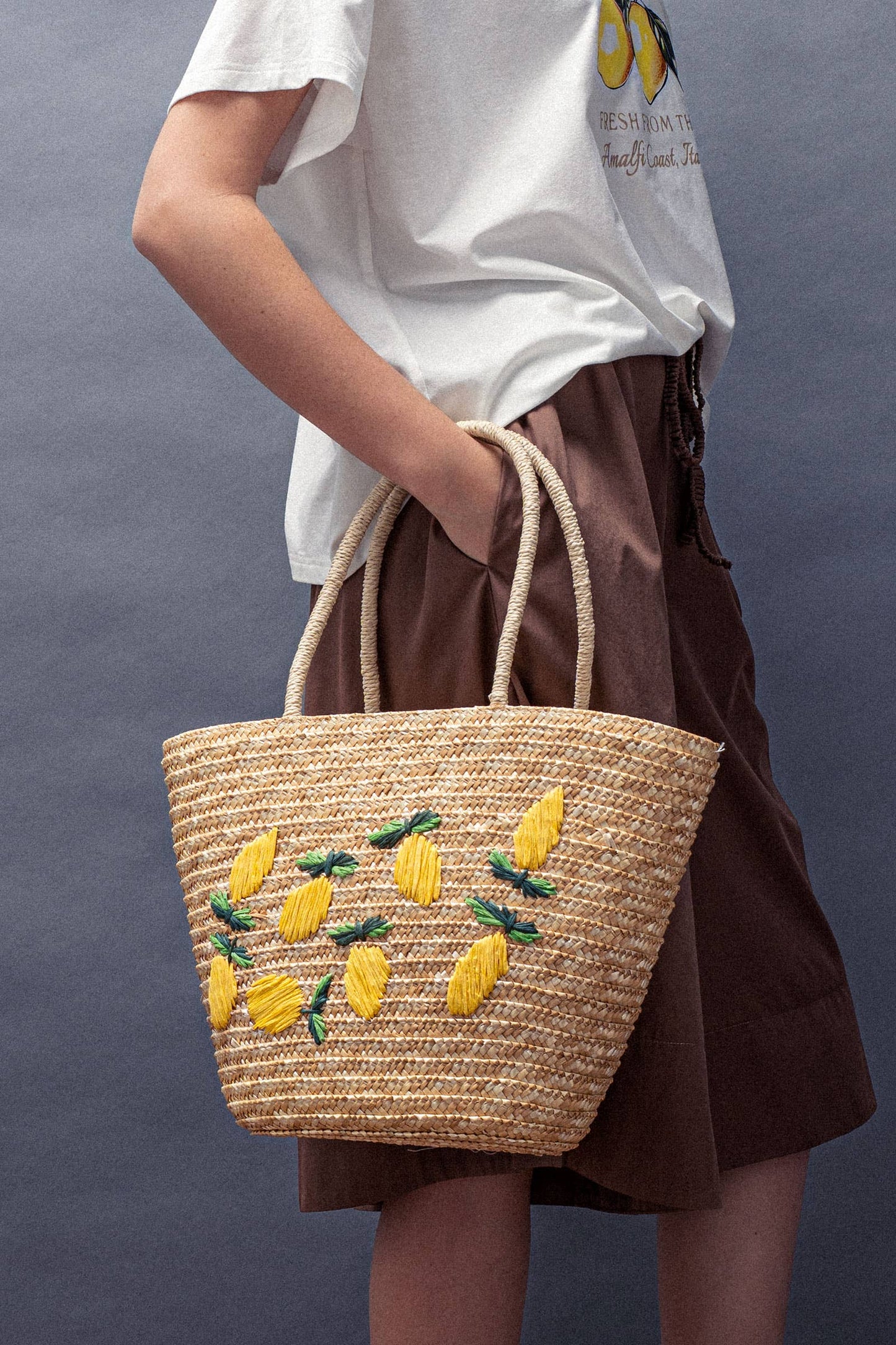 Limoncello Love Straw Tote