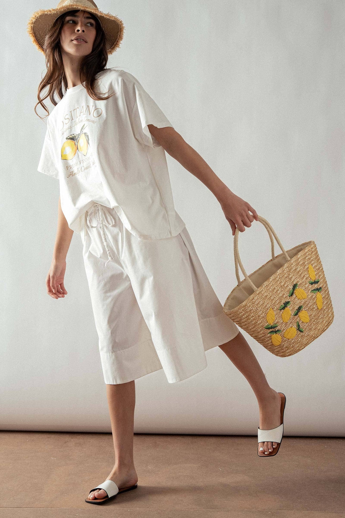 Limoncello Love Straw Tote