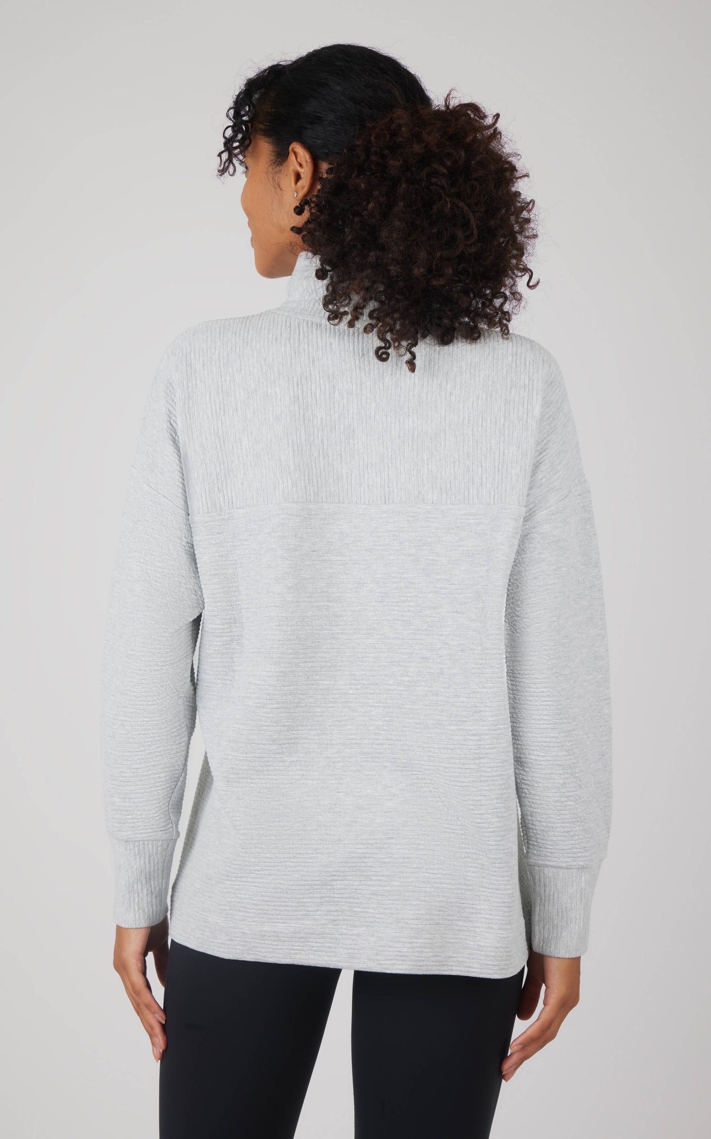 Women's Cozy Quilted Brushed Inside Pullover Tunic
