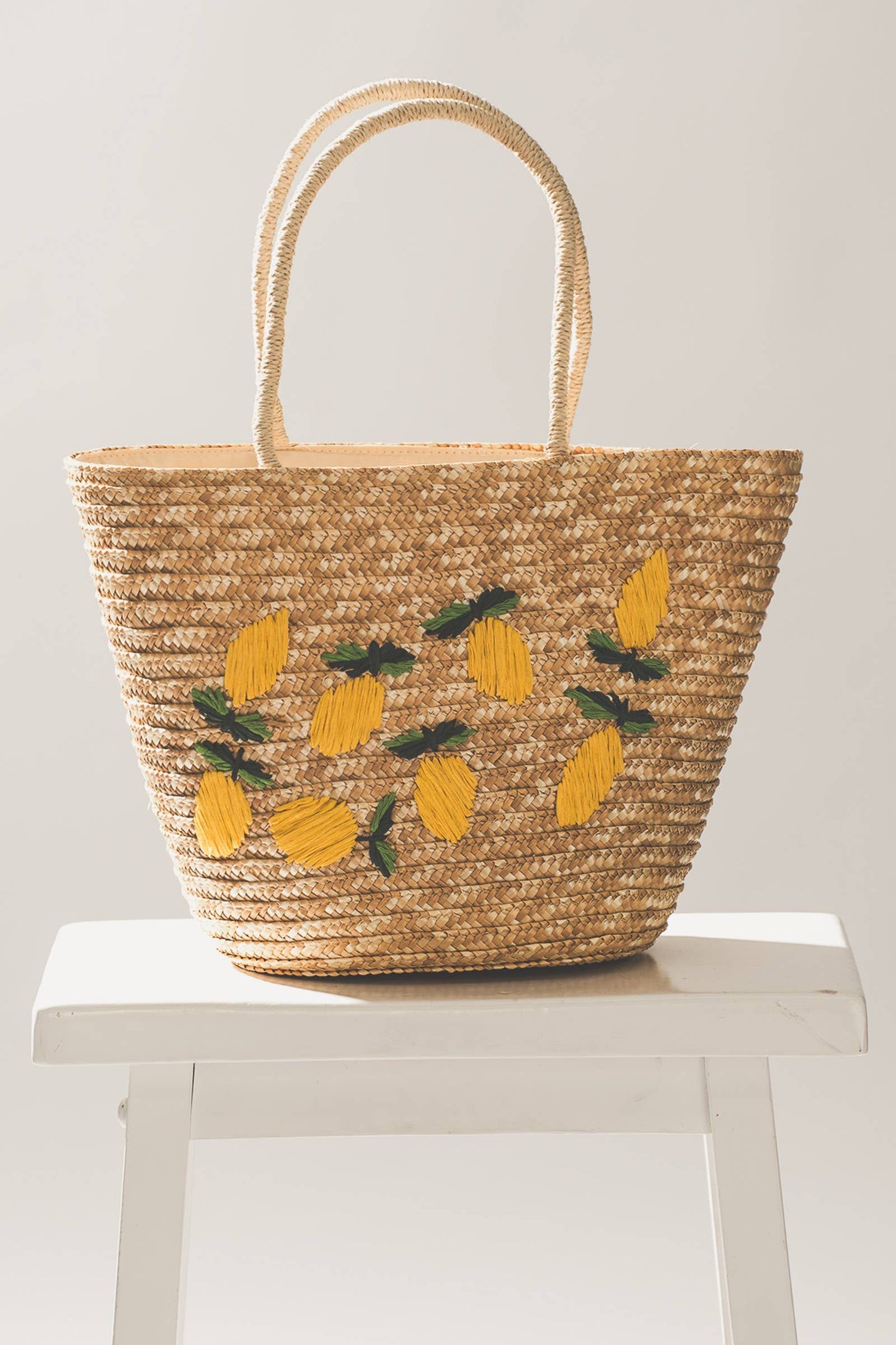 Limoncello Love Straw Tote
