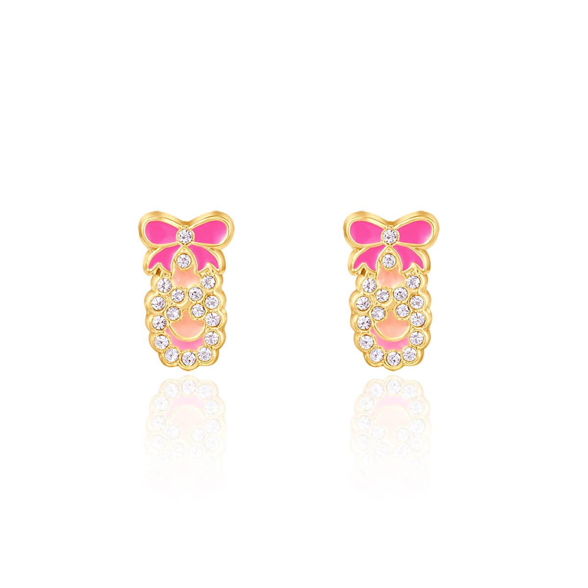 Crystal Ballet Shoe Cutie Stud Earrings