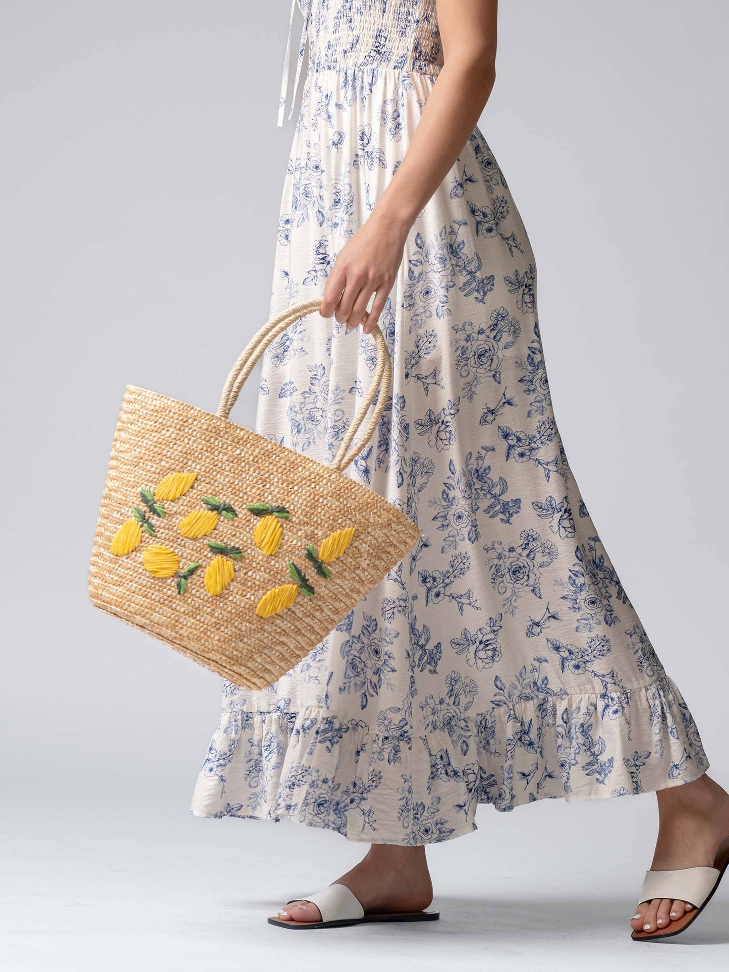 Limoncello Love Straw Tote