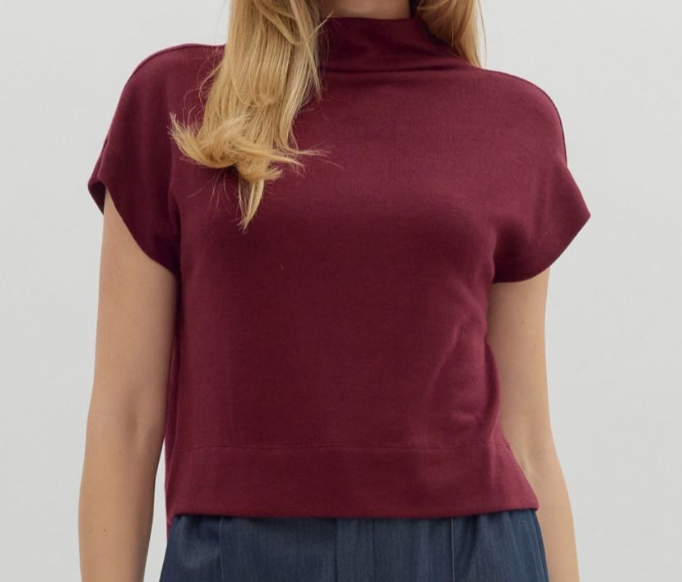 Sleek & Chic Mock Neck Top