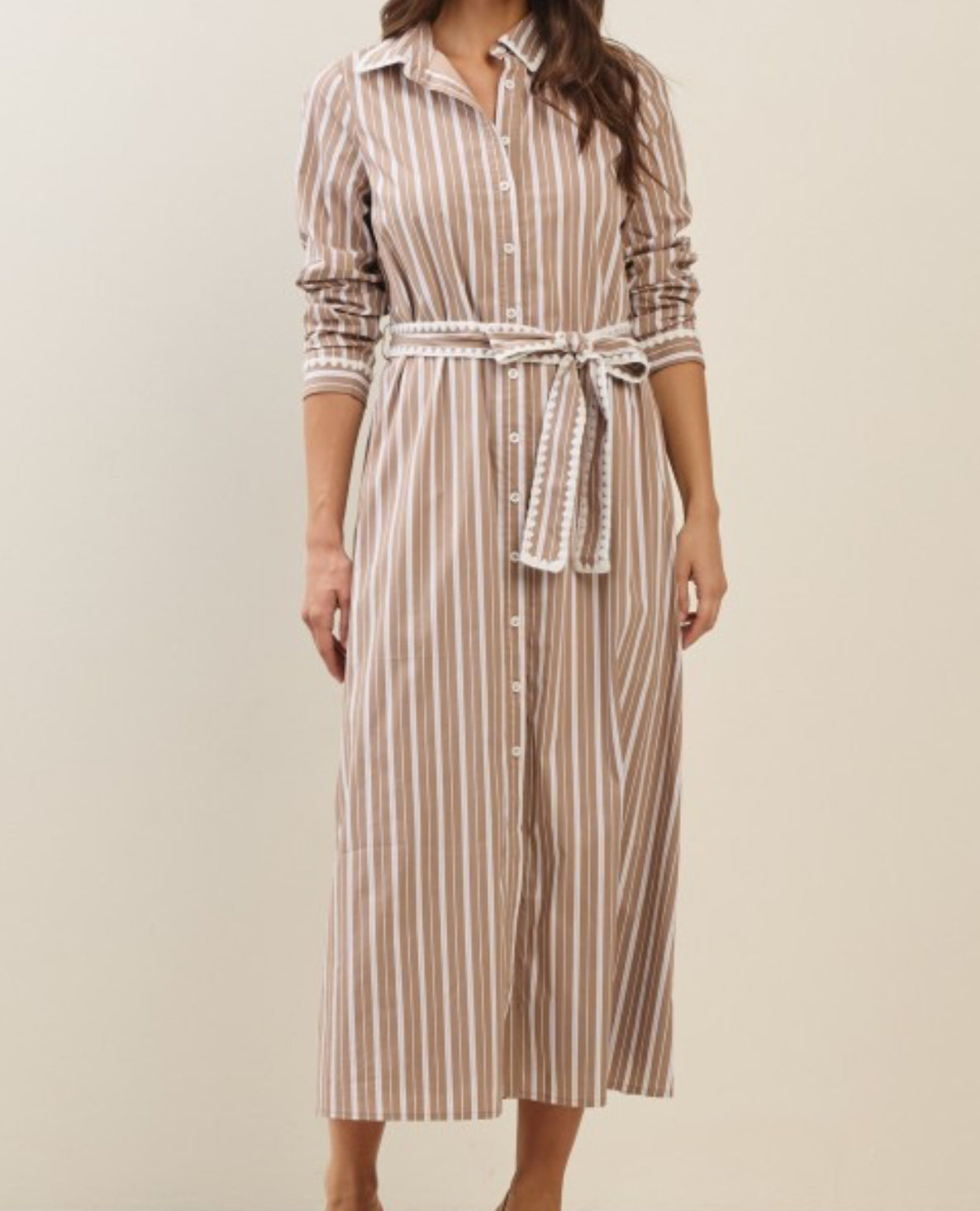 The Savannah Stripe Shirt Dress
