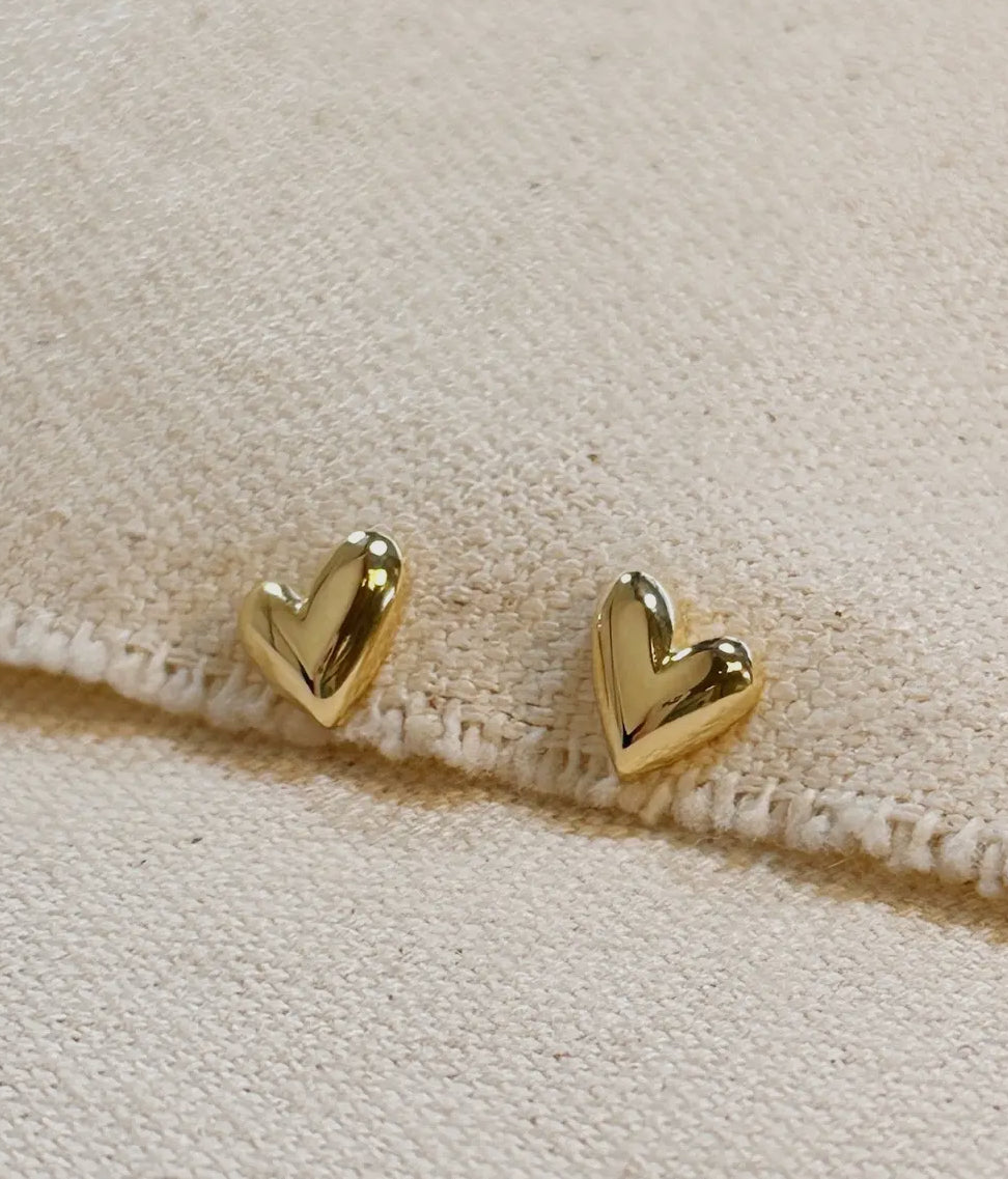 Mini Uneven Heart Studs