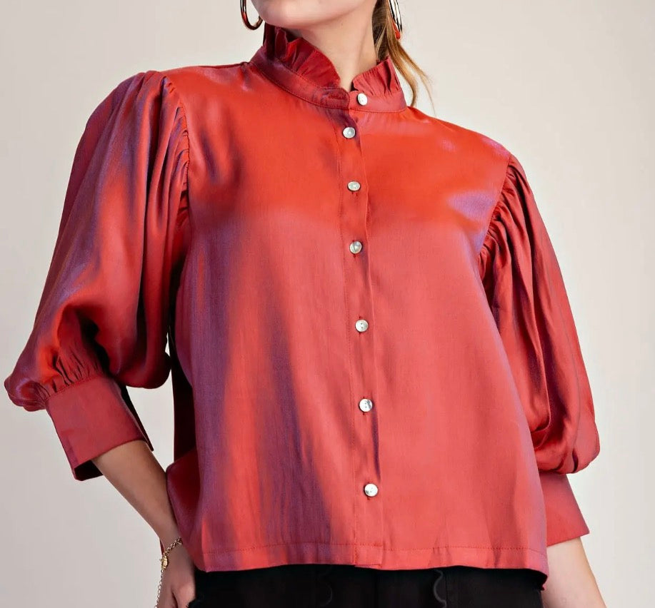 Autumn Glow Satin Top
