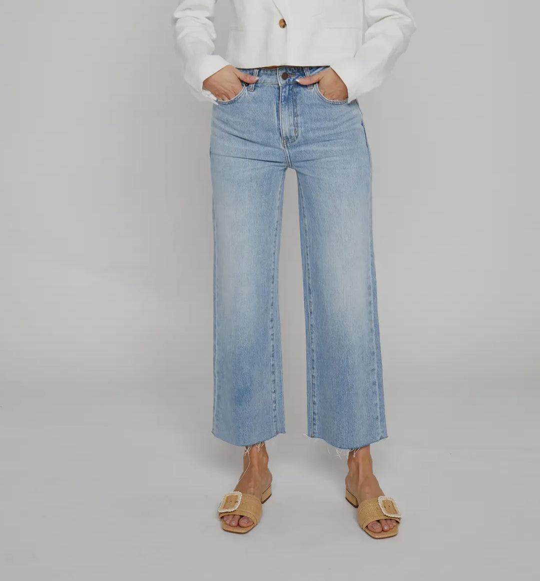 Ankle Crop High Rise Jean - Light Indigo