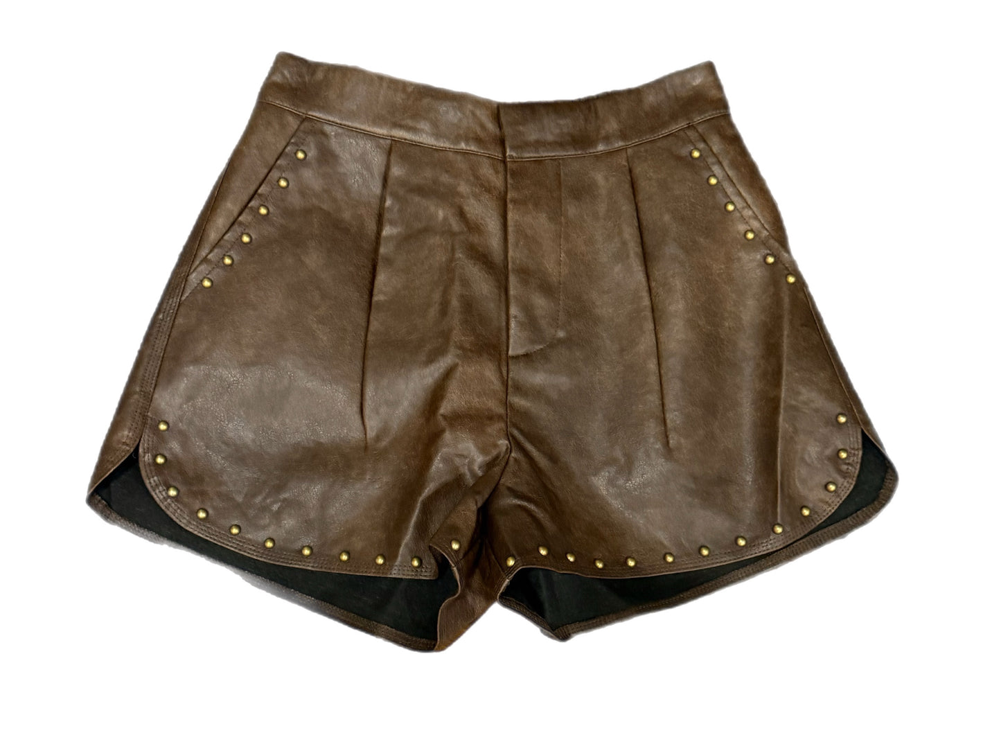 Studded Faux Leather Short