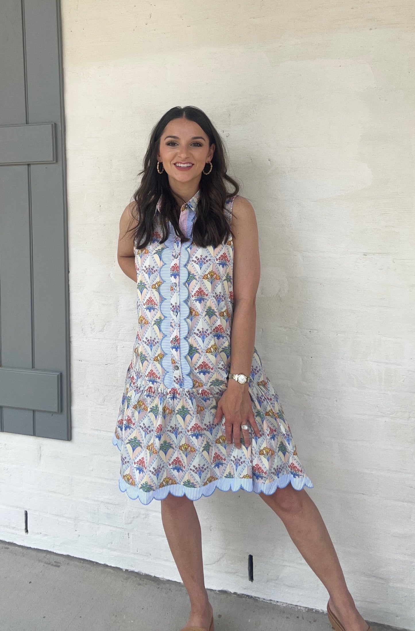 Scallop and Blooms Dress