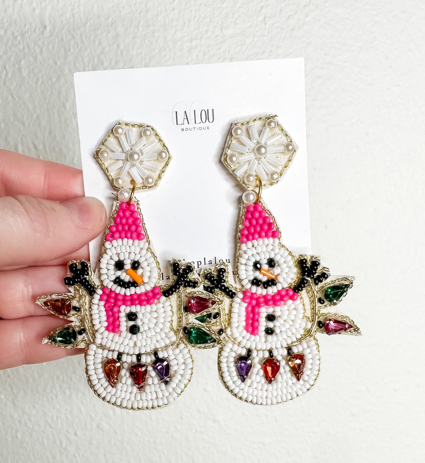 Snowman Drop Earrings