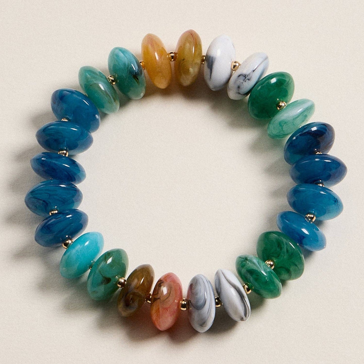 Ombre Resin Bead Stretch Bracelet