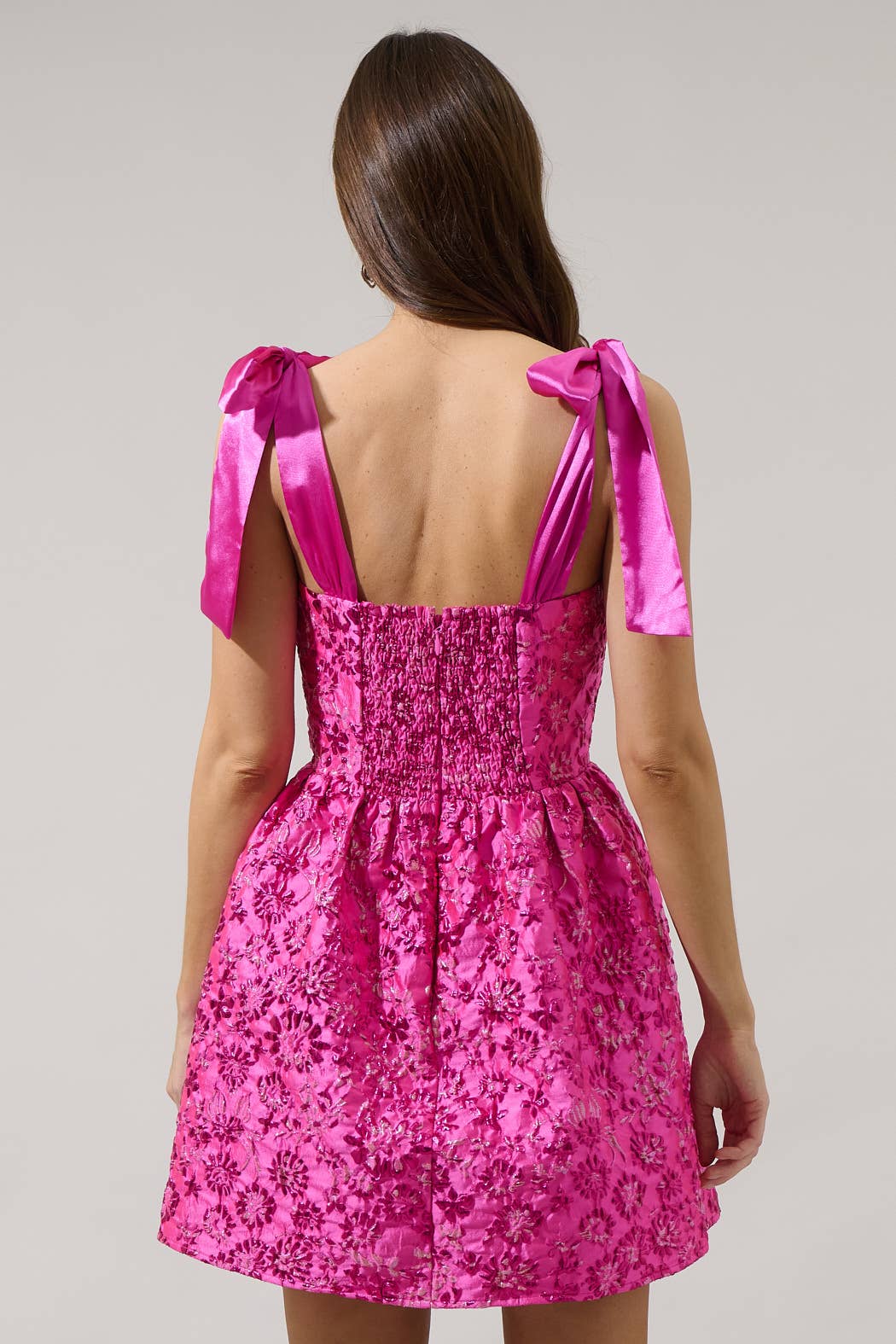 Harrington Jacquard Floral Mini Dress
