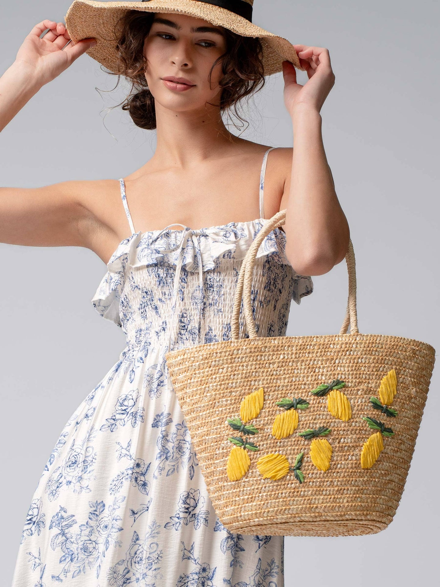 Limoncello Love Straw Tote