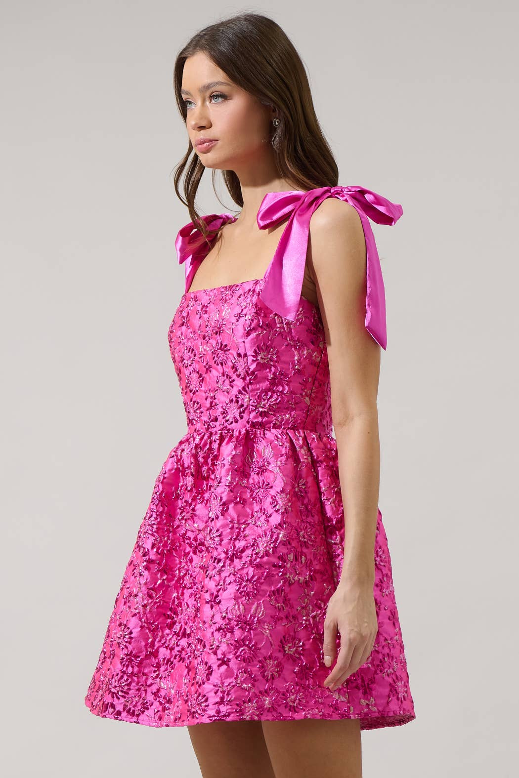 Harrington Jacquard Floral Mini Dress