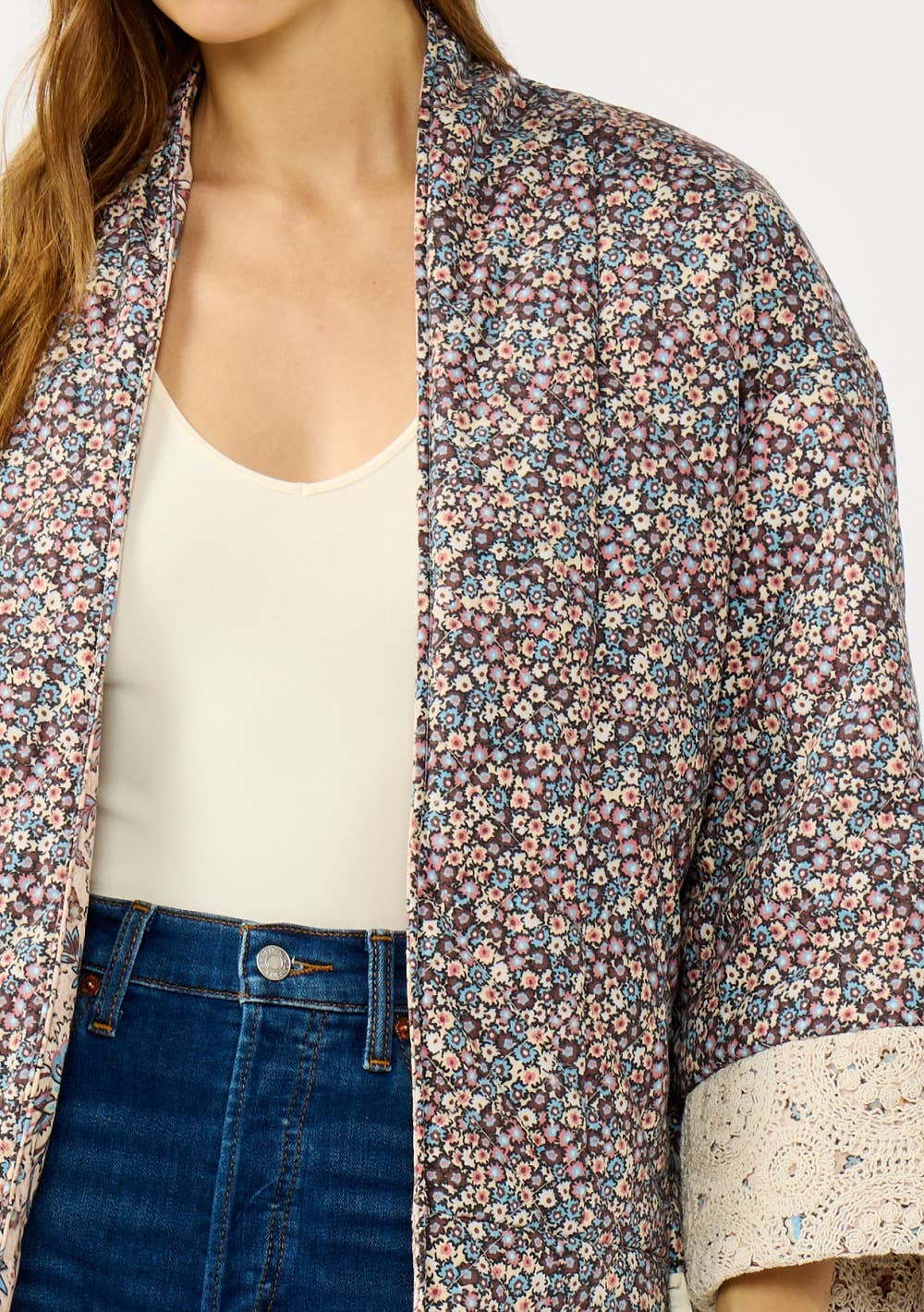Reversible Floral Quilted Jacket