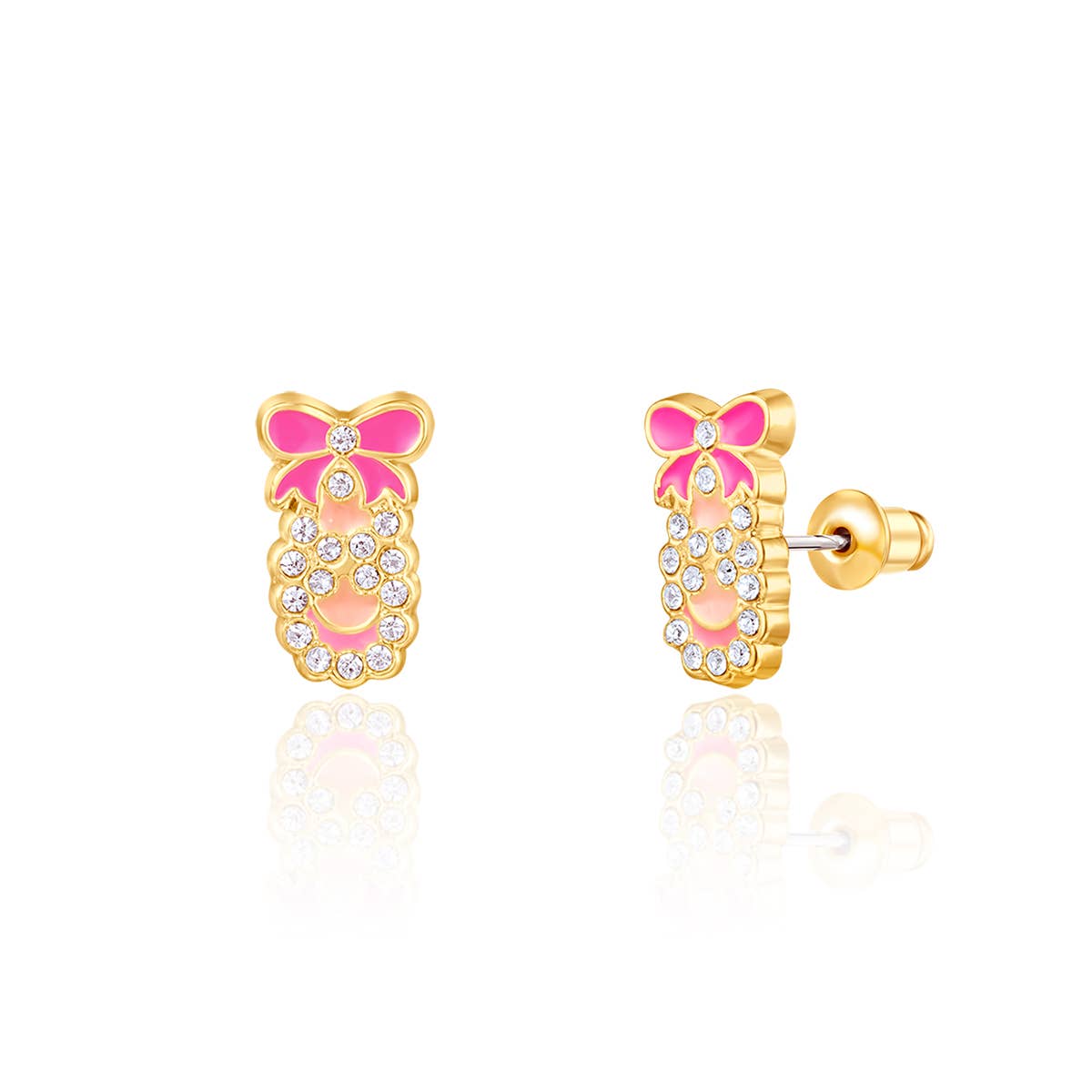 Crystal Ballet Shoe Cutie Stud Earrings