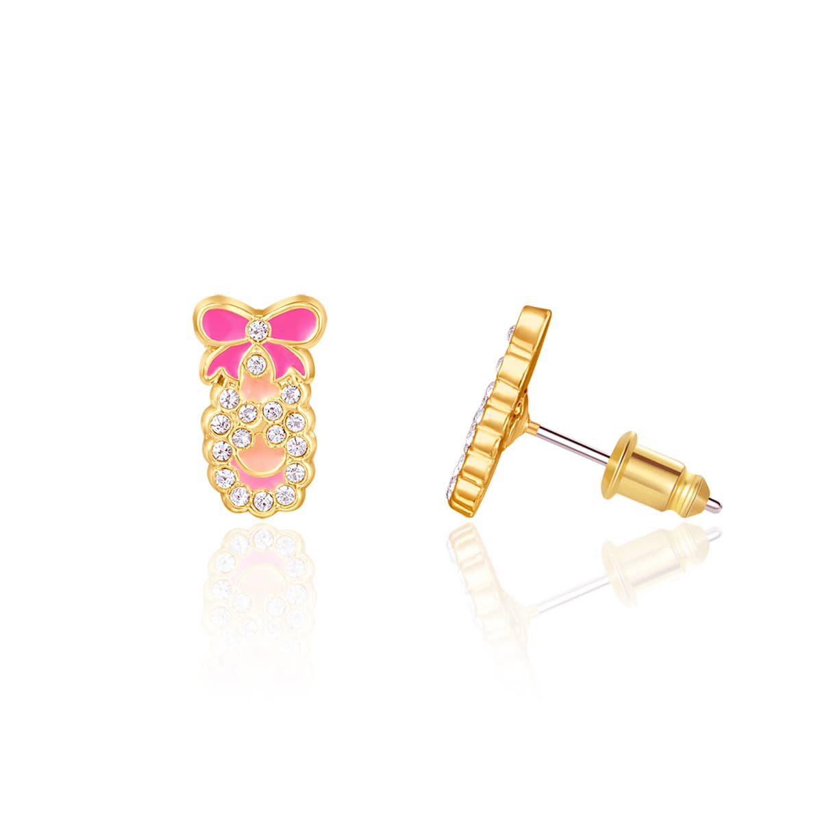 Crystal Ballet Shoe Cutie Stud Earrings