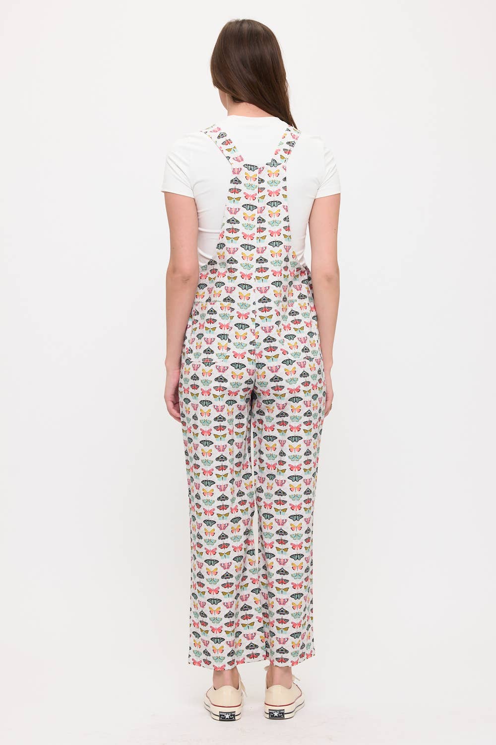 COLORFUL BUTTERFLY PRINT OVERALLS