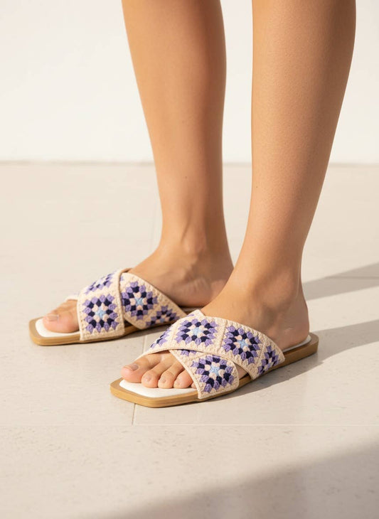 Lavender Coast Crochet Sandals