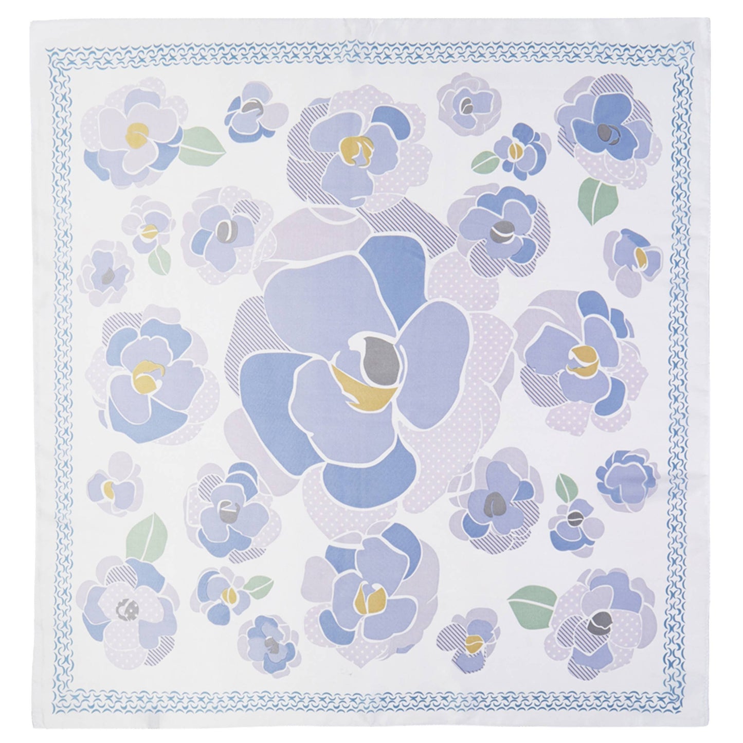 Elegant Big Flower Pattern Print Bandana Scarf