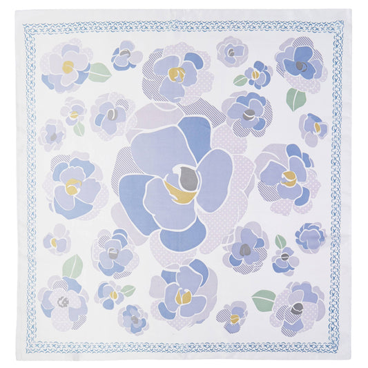 Elegant Big Flower Pattern Print Bandana Scarf