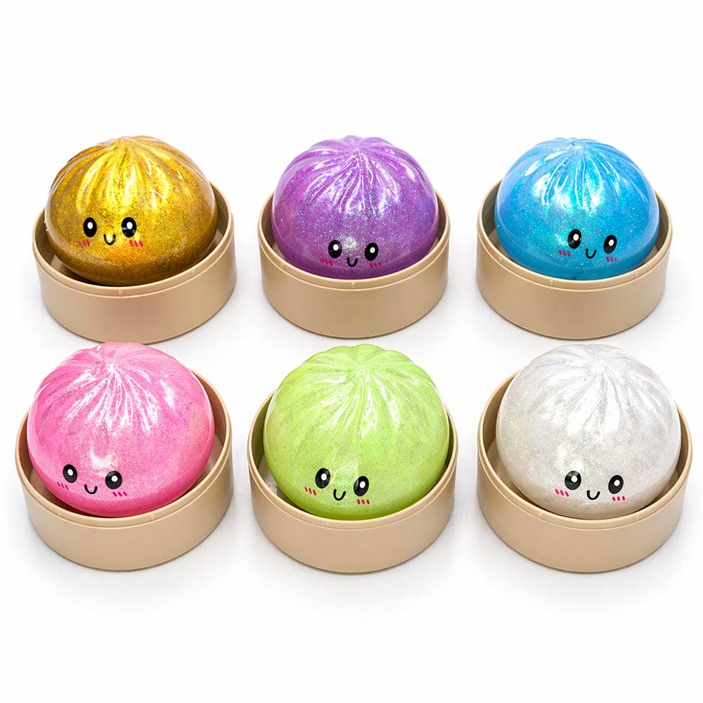 Cute Glitter Dumpling Squishy Stress Relief Ball Toy