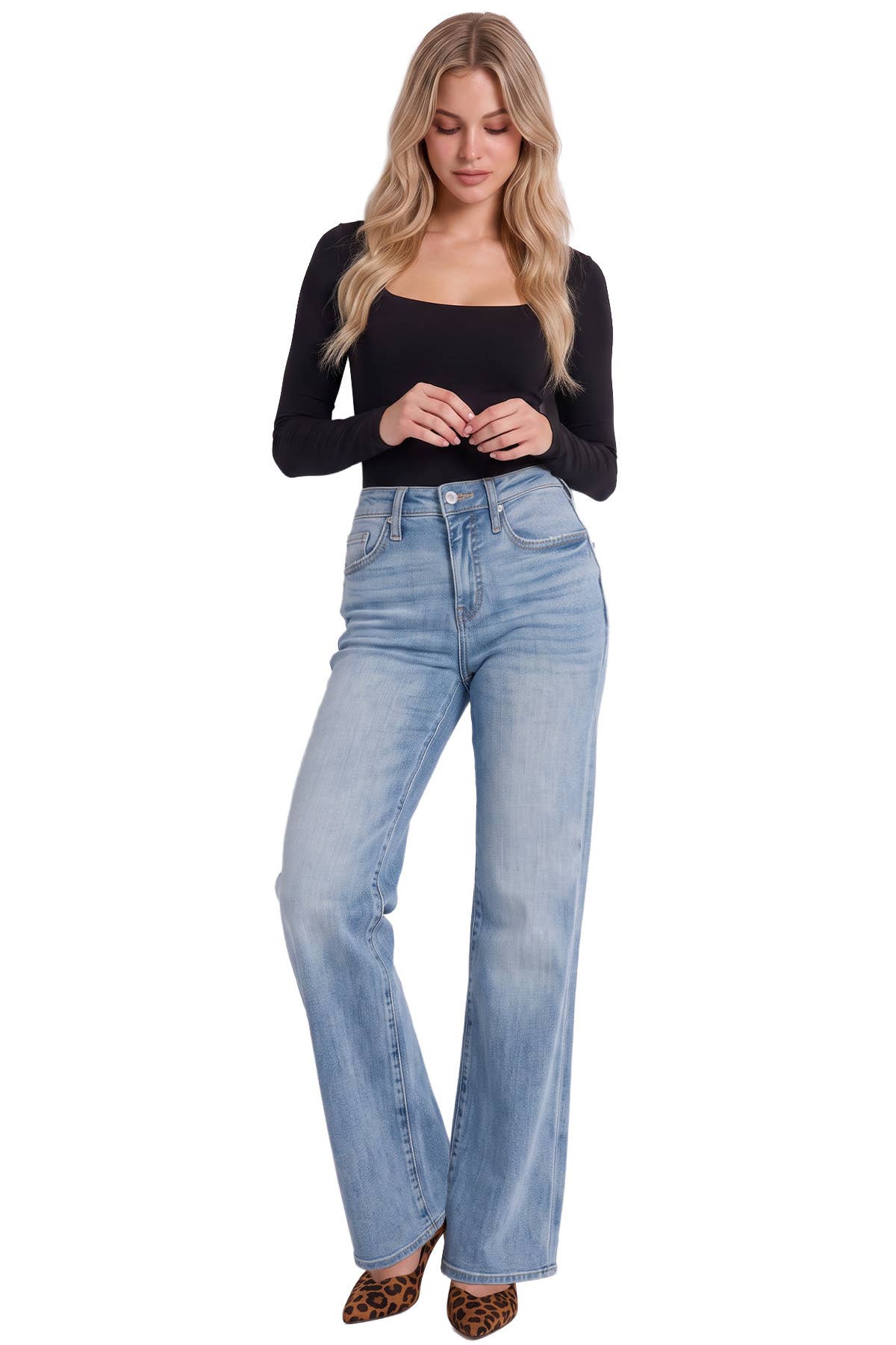 Hailey High Rise Wide Leg Jeans