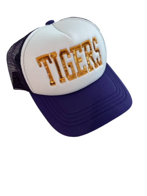 Game Day Trucker Hat - Sequin Tigers Trucker Hat