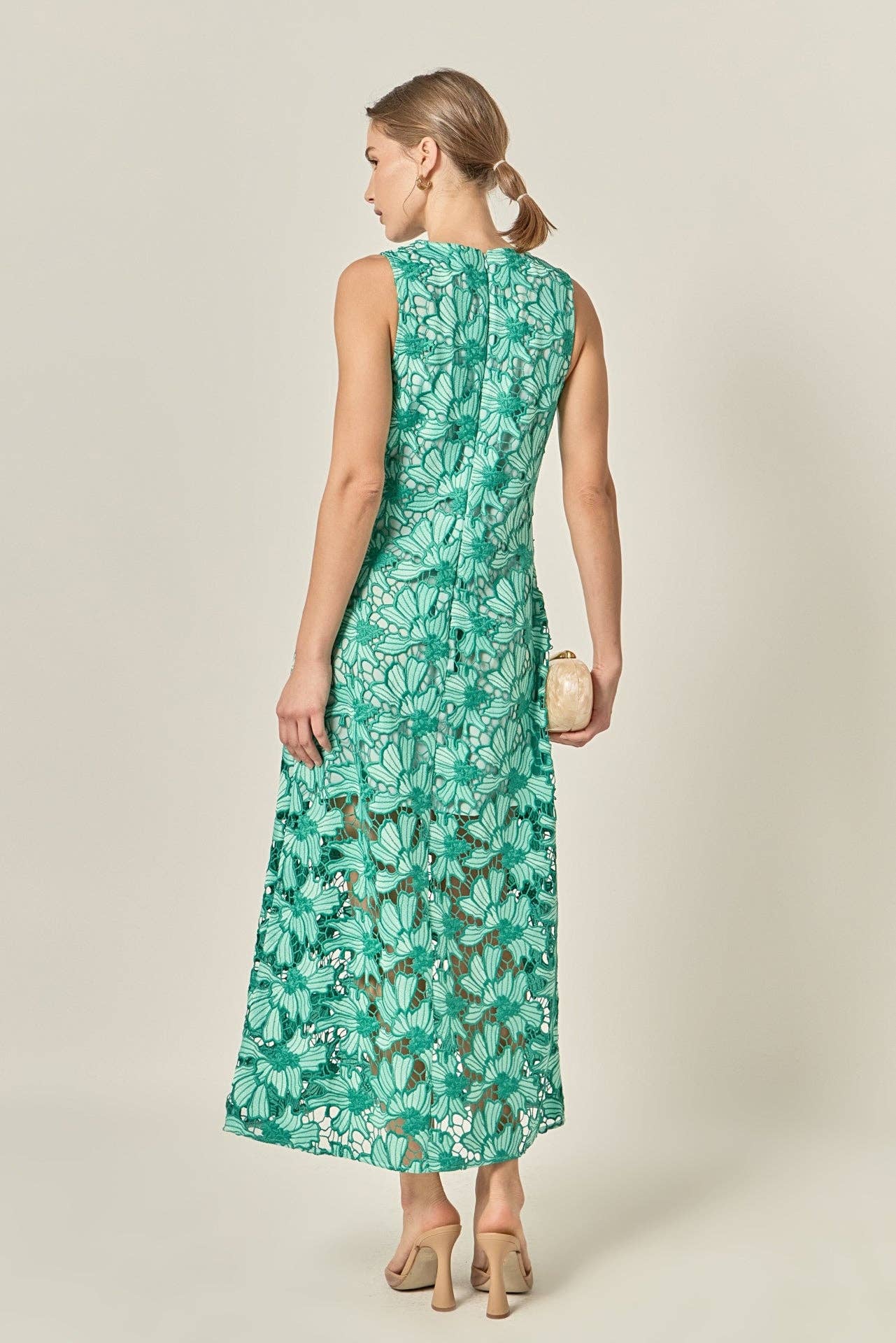 Floral Embroidered Midi Dress