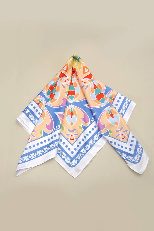 TRIBAL PRINT SILKY SCARF