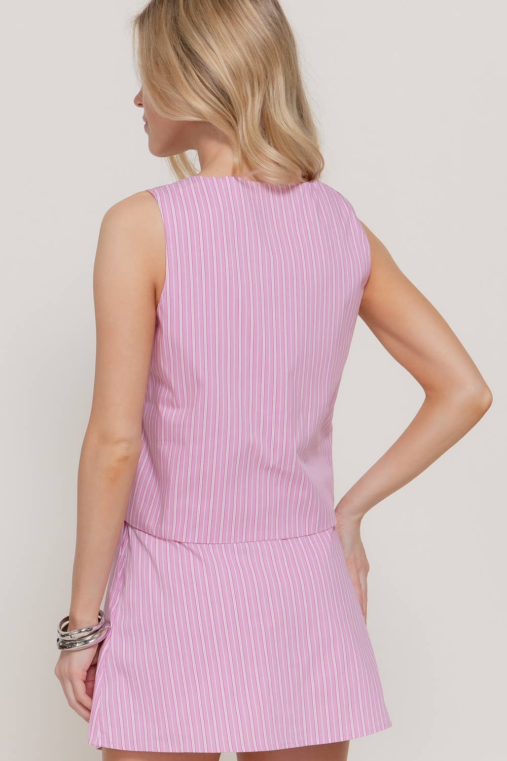 Pretty in Pink Pinstripe Set