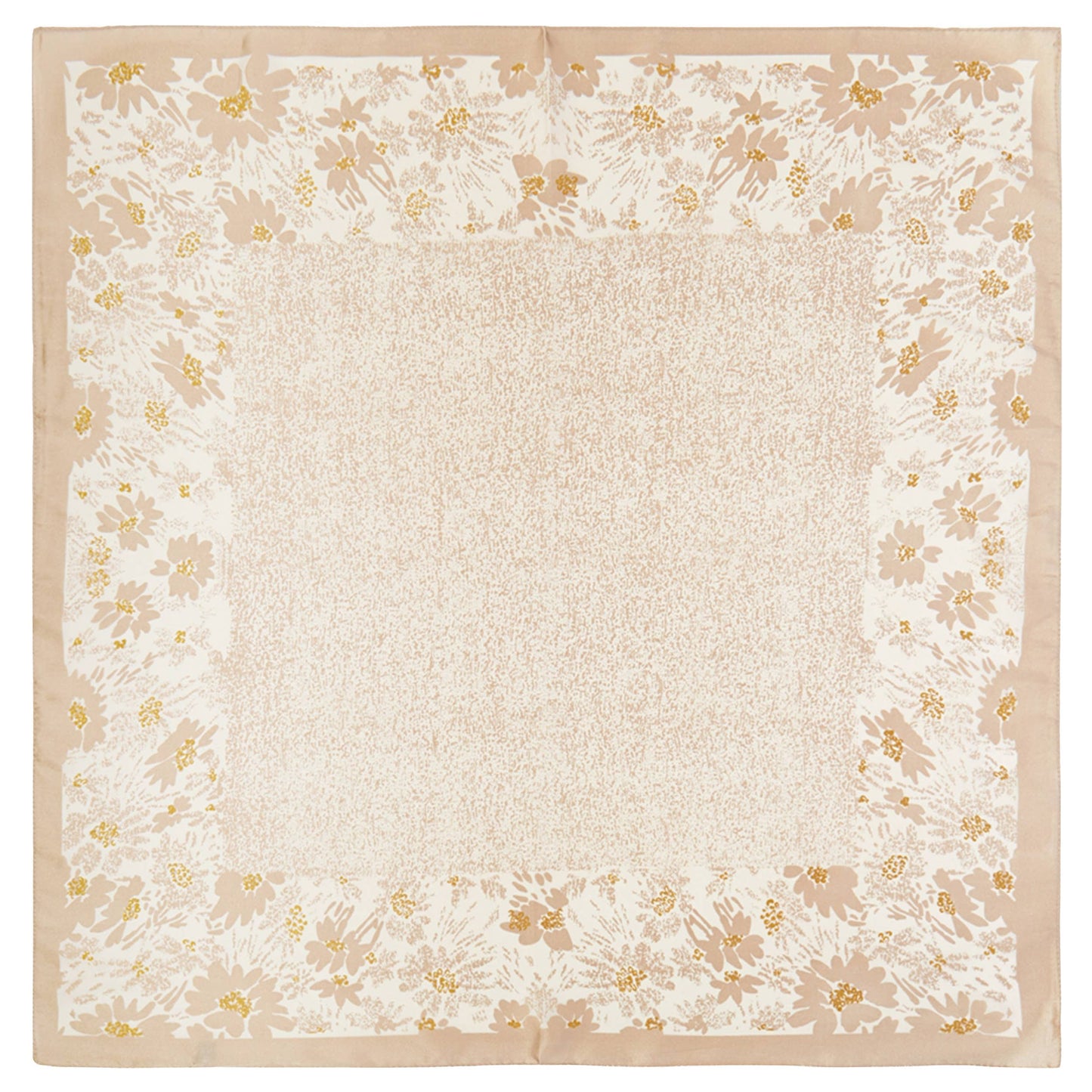 Floral and Noisy Square Center Print Bandana Scarf