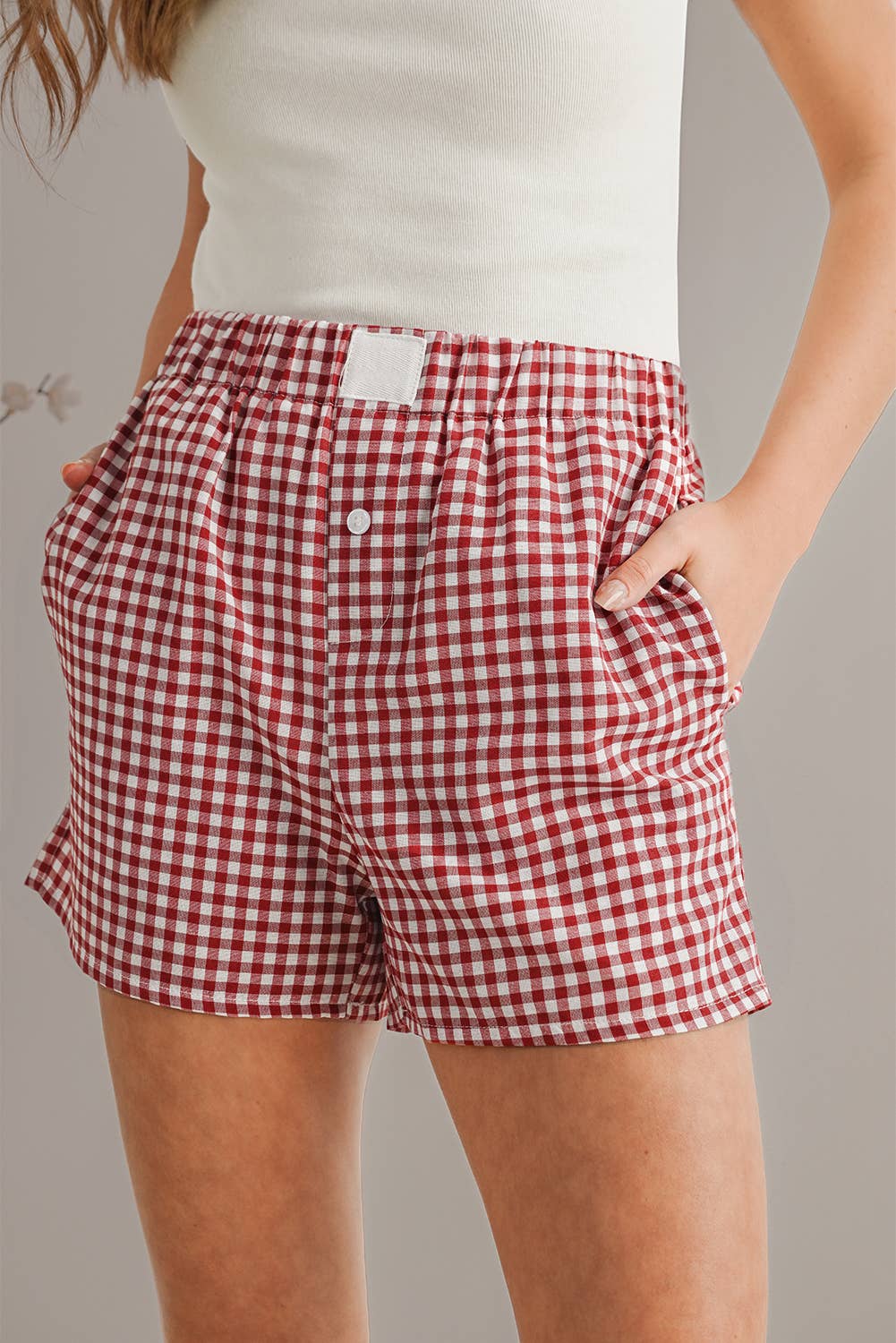 Red Gingham Boxer Shorts